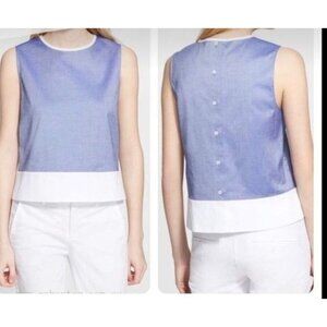 Theory: Like new Dayne sleeveless color block top